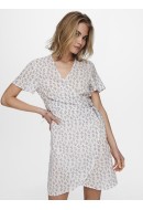 Rochie Only Carly-Taycan Wrap Cloud Dancer/W Flower