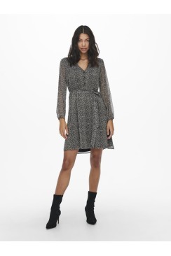 Rochie Only Onlcera 3/4 Short Wvn Black/Cera Ditsy
