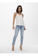 Maieu Dama Only Onl Nova Lux Button Singlet Cloud Dancer