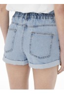 Women Shorts Only Onlcuba Paperbag Light Blue Denim