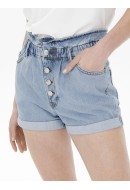 Women Shorts Only Onlcuba Paperbag Light Blue Denim
