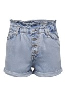 Women Shorts Only Onlcuba Paperbag Light Blue Denim
