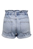 Women Shorts Only Onlcuba Paperbag Light Blue Denim