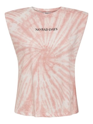 Women T-shirt Only Onlnew Pernille Tie Dye White Coral Tie Dye