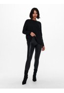 Pulover Dama Onlamalia Boatneck Black