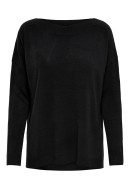 Pulover Dama Onlamalia Boatneck Black