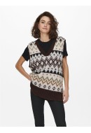 Women Vest Onlsmila Life Chicory Coffee