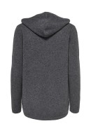 Cardigan Dama Jacqueline De Young Jdybrilliant Hood Dark Grey Melange