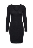 Rochie Only Onlshiny V-Neck Glitter Black Detail Leo Wrhodonite