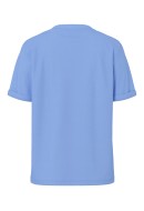 Women T-shirt Pieces Pcria Fold Up Solid Vista Blue