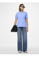 Women T-shirt Pieces Pcria Fold Up Solid Vista Blue