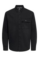 Men Shirt Only&Sons Onsleft Pk2011 Black Denim