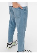 Men Jeans Only&Sons Onsavi Beam Crop Pk0773 Blue Denim