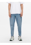 Men Jeans Only&Sons Onsavi Beam Crop Pk0773 Blue Denim