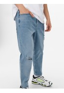 Men Jeans Only&Sons Onsavi Beam Crop Pk0773 Blue Denim