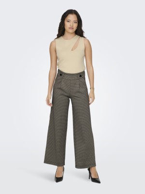 Pantaloni Dama Jacqueline De Yong Jdygeggo Mia Long Check Cobblestone /Mini Check