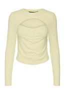 Women Blouse Vero Moda Vmhiraaggi Crop Lemon Meringue