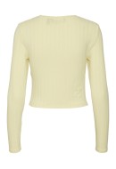 Women Blouse Vero Moda Vmhiraaggi Crop Lemon Meringue