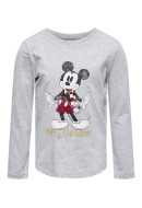 Kids T-shirt Only Kondisney Christmas Life Ls Light Grey Melange /Mickey