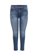 Blugi Dama Only Carmakoma Carwilly Reg Skinny Tai Medium Blue Denim
