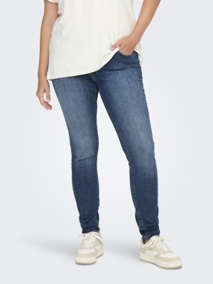Blugi Dama Only Carmakoma Carwilly Reg Skinny Tai Medium Blue Denim