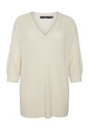 Pulover Dama Vero Moda Vmtulex 3/4 Long V-Neck Birch