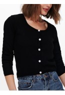 Cardigan Dama Jacqueline De Young Jdyrikki Square Button Black