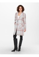 Women Coat Only Onlannalina Check Wool Rose Smoke/Burlwood