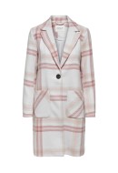 Women Coat Only Onlannalina Check Wool Rose Smoke/Burlwood