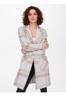 Women Coat Only Onlannalina Check Wool Rose Smoke/Burlwood