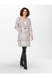 Palton Dama Only Onlannalina Check Wool Rose Smoke/Burlwood