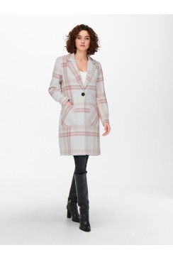 Palton Dama Only Onlannalina Check Wool Rose Smoke/Burlwood