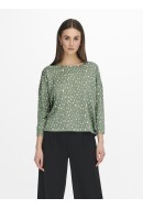 Women Blouse Jacqueline De Young Jdytonsy 7/8 Sleeve Basil/Leo