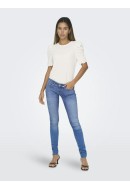 Women Jeans Only Onlcoral Life Sl Sk Agi387 Light Medium Blue Denim