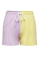 Pantaloni Scurti Dama Only Onlpoptrash Sum Life Mw Block Lemon Meringue Detail W Orchid Bouquet