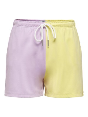 Pantaloni Scurti Dama Only Onlpoptrash Sum Life Mw Block Lemon Meringue Detail W Orchid Bouquet