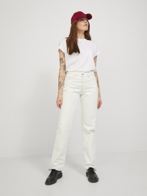 Blugi Dama Jjxx Jxseoul Straight Mw Nr3012 White Denim