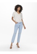 Tricou Dama Only Onlelise V-Neck Cloud Dancer