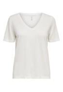 Tricou Dama Only Onlelise V-Neck Cloud Dancer