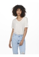 Tricou Dama Only Onlelise V-Neck Cloud Dancer