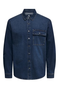 Camasa Barbati Only&Sons Onsleft Pk2011 Blue Denim