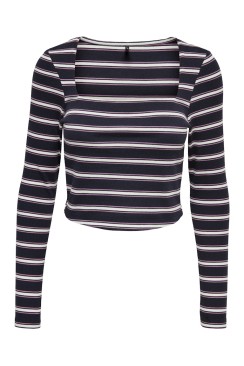Bluza Dama Only Onloda Squareneck Night Sky/Cloud Dancer