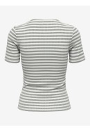 Tricou Dama Jacqueline De Young Jdyfransiska Stripe Mineral Gray/Cloud Dancer