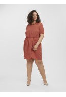 Dress Vero Moda Curve Vmsasha Sofia Short Marsala