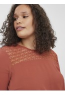 Dress Vero Moda Curve Vmsasha Sofia Short Marsala