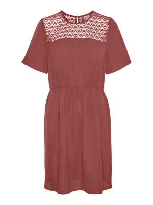 Dress Vero Moda Curve Vmsasha Sofia Short Marsala