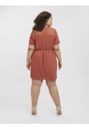 Dress Vero Moda Curve Vmsasha Sofia Short Marsala