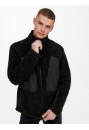 Men Jacket Only&Sons Onsvillads Sherpa Mix Black