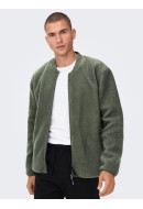 Geaca Barbati Only&Sons Onssawyer Fleece Bomber Castor Gray