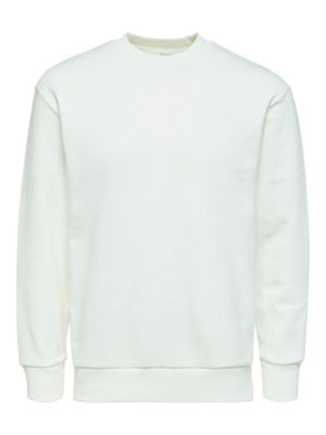 Bluza Barbati Selected Slhrelaxhoffman Crew Neck Egret